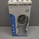 30000mAh Misting Fan Portable Battery Powered Fan with 2L Water Tank,Portable Mist Cooling Fans for Outdoor Camping Tent-120Auto Oscillating,4 Wind Speeds & Spray Modes,RGB Light Gray-Green