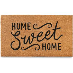 MAINEVENT Home Sweet Home Coir Doormat 30x17 Inch, Welcome Matt Outdoor w/Non-Slip PVC Backing, Outdoor Welcome Mat