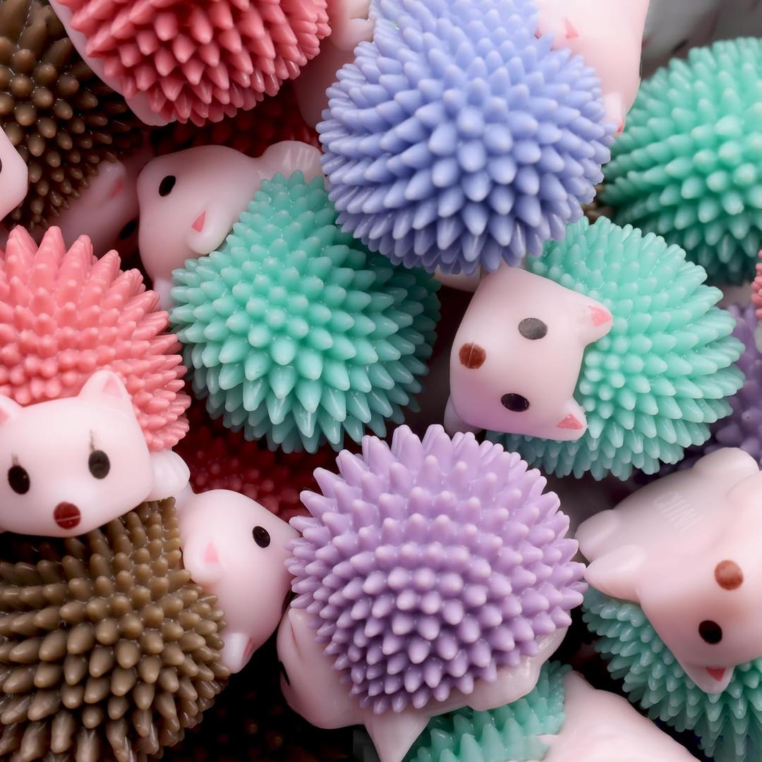 Hedgehog Toy Figurines - Wild Life Animal Figures 50 Pcs - Figurines Party Favors for Kids - Cake Toppers Woodland Decoration Playset - Cognitive Toys