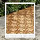 THYOI Acacia Wood Interlocking Deck Tiles (12" x 12"), Deck Flooring Outdoor Waterproof All Weather, Tiles for Patio, decking Tiles for Indoor and Outdoor use (Golden Teak 12S, 10 Pcs - 10 Square Ft)