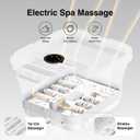Foot Soaking Tub Massager with Heat, Bubbles, Temperature Control & Timer | Collapsible Foot Spa Bath Massager with Remote Control and 8 Shiatsu Massage Rollers, Foot Bath, Pedicure Foot Spa