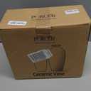 PORCER Ceramic Vases for Home Decor, Black Bronze Ceramic Vase Set of 2, Vintage Minimalist Decorative Vase for Table Centerpiece Dining Living Room Office House Nightstand Fireplace Decoration