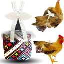 3rd-Upgrade Reusable 3D Chicken Diapers for Indoor Chickens Leak-Proof 3D Pouch with Replaceable Bag, Adjustable Straps & Cross-Back Design, Fit for Hens and Roosters(Plastic Bags not Included)