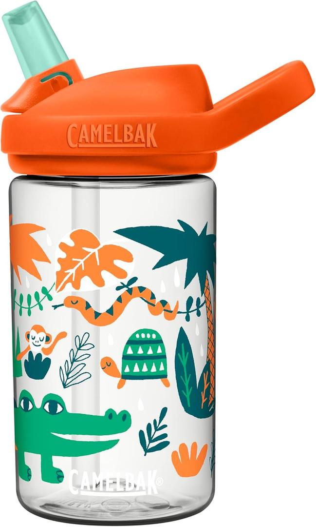 CamelBak Eddy+ Kids Water Bottle 14oz (Jungle Animals Clear)