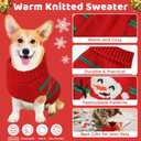 Christmas Dog Sweaters for Small Medium Large Dogs and Cats,Pet Soft Warm Holiday Outfit Girl & Boy,Pup Winter Clothes Turtleneck Double Knitting Collar for Outdoors Playing (Snowman,XX-Small)