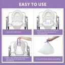 Commode Liners with Absorbent Pads for Bedside Commode, 100 Lavender Scented Commode Liners and Pads, Potty Bags for Portable Toilet, Potty Chair Liners, Commode Toilet Camping Toilet Bags