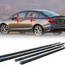 4Pcs Weatherstrip Window Moulding Trim Seal Belt Compatible with 2012-2015 Honda Civic Replace# 72410TR0A01