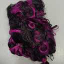 Topcosplay Women Wig Purple Mixed Red Halloween Costume Cosplay Wigs with Braid