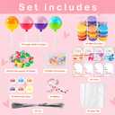 24pcs Easter Basket Stuffers for Kids,Valentines Day Gifts for Kids Classroom-Lollipop-Shaped Slime with Cards,Valentines Day Cards for Kids School Classroom,Slime kit for Girls Boys