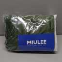 MIULEE Velvet Curtains 102 inches - Luxury Blackout Curtains for Bedroom Living Room Thermal Insulated Super Soft Window Drapes Rod Pocket & Back Tab, Olive Green, W52 x L102 inches, 2 Panels
