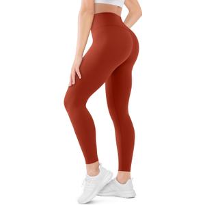 High Waisted Leggings for Women, Tummy Control Leggings No See Through Workout Yoga Pants (Large-X-Large, 15 Light Brown)