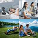 Portable Table Fan, Rechargeable Personal Fan with 48-Hour Battery, 3 Speeds, 120 Oscillation, USB-C Charging, Compact & Lightweight for Home, Office, Travel, and Outdoor Use (Black)