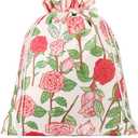Drawstring Gift Bags,Extra Large 24"x 20" | Premium Canvas Storage Bags | Reusable Fabric | Perfect for Baby Showers,Birthday Parties | Rosy