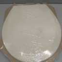 Bemis 500EC Durable Wood Toilet Seat with Easy Clean Hinges, Made in USA, Round, Almond