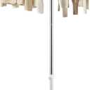 Clothes Drying Rack,Dry Rack for Clothes 33-68 Inch Stainless Steel Heavy-Duty Tripod Base Space-Saving Collapsable 3 Rotatable Arms