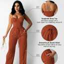 Bluewolfsea Sexy 2 Piece Pants Set for Women Cami Top Wide Leg Pants (XXL)