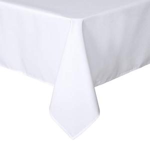 sancua Square Tablecloth - 54 x 54 Inch - Stain and Wrinkle Resistant Washable Polyester Table Cloth, Decorative Fabric Table Cover for Dining Tables, Buffet Parties and Camping, White