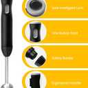 Immersion Blender Handheld Cordless Stick, Stainless Steel Hand Held Blender Mixer with Egg Whisk, for Soup, Smoothie, Puree, Baby Food
