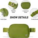 3 x Mums Memory Waterproof Mini Belt Bag for Women, Casual Nylon Everywhere Crossbody Fanny Pack for Travel, Running, Hiking, and Cycling (Army Green)