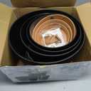 Plant Pots,12/10/9/8/ Inch Large Plastic Self Watering Flower Pots Indoor Outdoor with Drainage Holes, Deep Reservoir,Nursery Planting Pot for Indoor Out Door Plants, Black