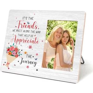 shupai Best Friend Wood Picture Frame Gift-8x10 Inch, Friendship Gifts for Friend, Birthday Gifts Christmas Gifts, Wood Photo Frame for Tabletop or Wall Display, Holds 4 x 6 Inch Photo-16
