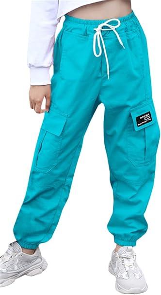 SANGTREE Girls & Womens Drawstring Cargo Jogger Pants
 Size 150
