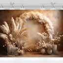 Boho Floral Pampas Kid Birthday Party Wedding Background Pregnant Portrait Decor Photo Backdrop Studio Photography(9x6FT)