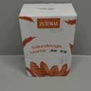 Sourdough Starter Jar, Sourdough Starter Kit with Date Marked Feeding Band, Thermometer, Cloth Cover & Metal Lid, Reusable Sourdough Bread Baking Supplies, Home Baking Supplies