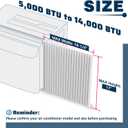 Window Air Conditioner Side Panels Kit,17" H x 19-1/4" W Extra Wide Window AC Side Panel,Air Conditioner Side Panels for 5,000-14,000 Btu Window AC Units,2 Pack