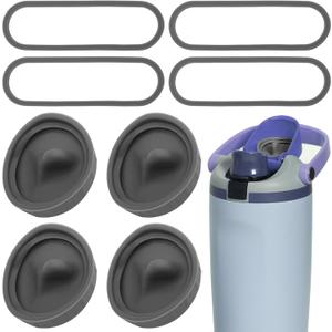 4Pcs Replacement Stopper Compatible with Owala FreeSip Sway Tumbler 30oz 40oz Water Bottles, Silicone Seal & Ring Set, Leak-Proof Stopper Insert and Cap Seal Replacement Accessories