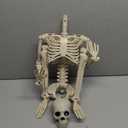 1PCS 16 Inch Height Spooky Posable Skeletons Toy for Halloween Decorations Outdoor Indoor Mini Small Skeletons Hanging Decor with Movable Joints Halloween Decor Party Accessories