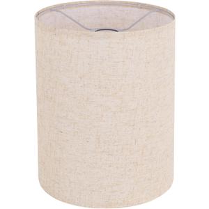Beige Linen Tall Drum Lampshade, 10" Top x 10" Bottom x 13" High Lamp Shade, Lamp Shade Replacement for Table and Floor Lamps, Pendant Light, Handcrafted Lampshade, Easy Assembly