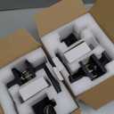 Black Exterior Door Lock Set, Front Door Lock Set with Deadbolt, Square Contemporary Matte Black Front Door Lock Sets, Heavy Duty Zinc-alloyed Exterior Door Handle (2 Pack)