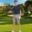 Mens Golf Shirt Short Sleeve Moisture Wicking Dry Fit Performance Solid Casual Pique Collared Golf Polo Shirts for Men (Blue, L)