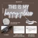 Neon Lights for Wall Decor - This Is My Happy Place Neon Signs for Teen Girls Bedroom Decor, Led Sign for Wall Decor, Nightstand Light, Dimmable Switch USB Power, Adhesive Hook Included