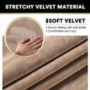 PrinceDeco Couch Cover Velvet Plush Sofa Covers for 2 Cushion Couch Width Up to 90 Inch Washable Furniture Protector Pet Friendly No Slip Sofa Slipcover(Medium-Large, Camel)