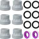 Dreyoo 6 Pack Pool Filter Hose Conversion Kit Compatible with Intex Pools Filter Pump, Hose Conversion Adapters Connects 40mm Hoses to Standard 1 1/4'' or 1 1/2'' Filter Ports, As Picture Shown