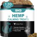 Hemp Calming Chews for Dogs, Dog Calming Treats Anxiety Relief 100% Golden Ratio of Natural Ingredients Treat, Aid with Separation, Barking, Stress Relief, Thunderstorms (Chicken 120)