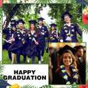 Kenning Hawaiian Graduation Lei for Adults 47" Faux Orchid Flower Necklace Class of 2026 Grad Necklace Tropical Luau Party Favors for Graduation Hawaiian Summer Beach(Blue Purple, Yellow)
