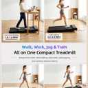 Walking Pad Treadmill with 8% Incline, Under Desk Treadmill for Home Office