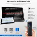 NEEWER Basics X12B Aluminum Alloy Teleprompter 12" for iPad Tablet DSLR Camera, Bluetooth, No Assembly, Remote & App Control, Compatible with iOS Android, Black, for Streaming