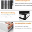 5 Inch Box Spring Full, Low Profile Metal Mattress Foundation | Full Size Box Spring Only, Heavy Duty Steel Support, Fabric Cover, Noise Free, Easy Assembly, Low Profile, Black