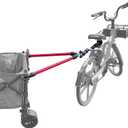 Bike Trailer Hitch for Portable Folding Wagon Bike Trailer Connector for Pet Cart Bicycle Trailer Collapsible Steel Garden Cart for Grocery Sports Garden Shopping Camping