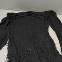 SISKIN Women's Bathing Suit Beach Cover Up Crochet Knit Tops Mesh Hollow Out Dress Drawstring Without Sexy Bikini, Size M