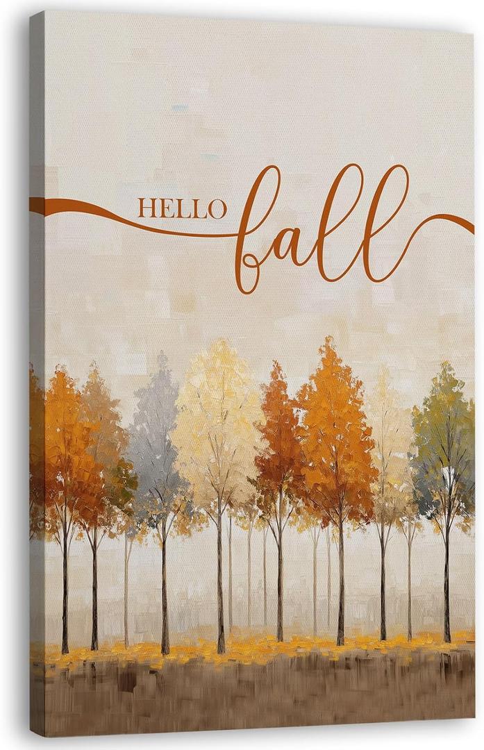 Zeuiwr Rustic Fall Bird Framed Wall Decor, Farmhouse Autumn Sparrow Bird Canvas Wall Art, Retro Country Fall Pictures Prints Artwork for Home Bedroom Living Room Decor, 16x24 Inches