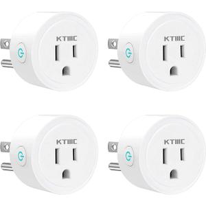 KTMC Smart Plug 4 Pack, Alexa & Google Home Compatible, No Hub Required, Remote Control, ETL Certified