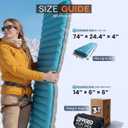 ZOOOBELIVES Inflatable Camping Sleeping Pad, 4-Inch Thick Full Air Support, No Bottoming Out for Side Sleepers, Camping & Backpacking Mattress with Built-in Foot Pump, Durable & Compact Airlive2000