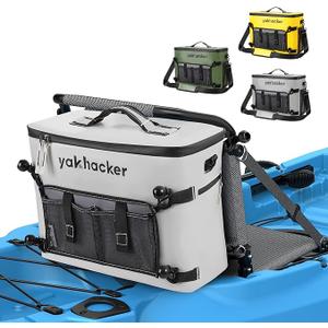 Yakhacker Kayak Cooler, Waterproof Seat Back Cooler for Kayaks with Lawn-Chair Style Seats, Kayak Accessories Cooler Bag, Portable Ice Chest Cooler for Kayaking, Travel, Lunch, Beaches &Trips