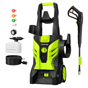 Pressure Washer, Power Washer with 4 Nozzles and Foam Cannon, High Pressure Cleaning Machine for Cars, Driveways, Fences, Patios, Home Cleaning. Green
