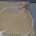 Leinuosen Pressed Cane Webbing Rattan Seat Repair Kit 24"x24" Mesh 8.2 Feet of #8.5 Spline & 5 Wooden Wedges for Home Decor Projects Furniture Caning Chairs Cabinets Beds
